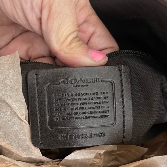 Vintage Y2K Coach Eddie Brown /Tan Signature Shoulder Bag - Picture 8 of 12